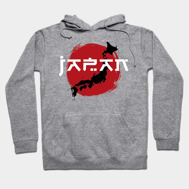 Japan Rising Sun Japanese Islands Hoodie by Designkix